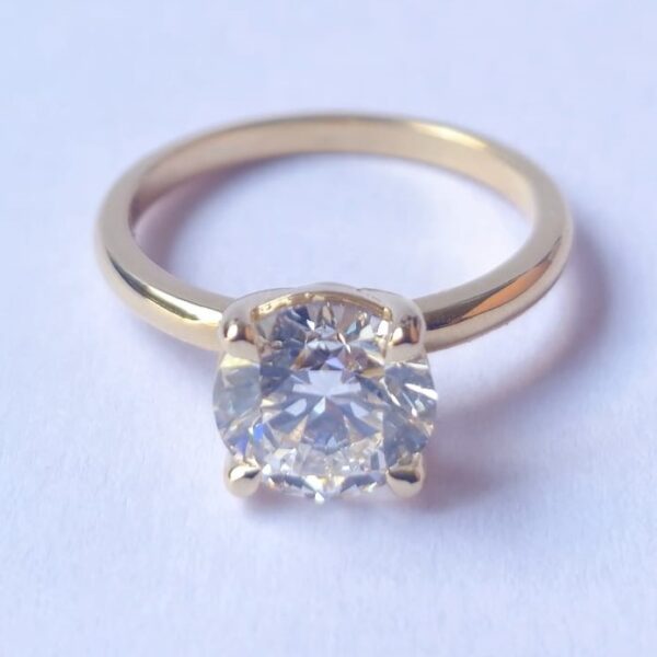 "Radiant Brilliance: Diamond Solitaire Ring - Jeny Jewels"